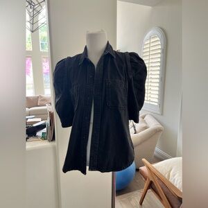 Pre-Owned in good condition FRAME black denim jacket size S